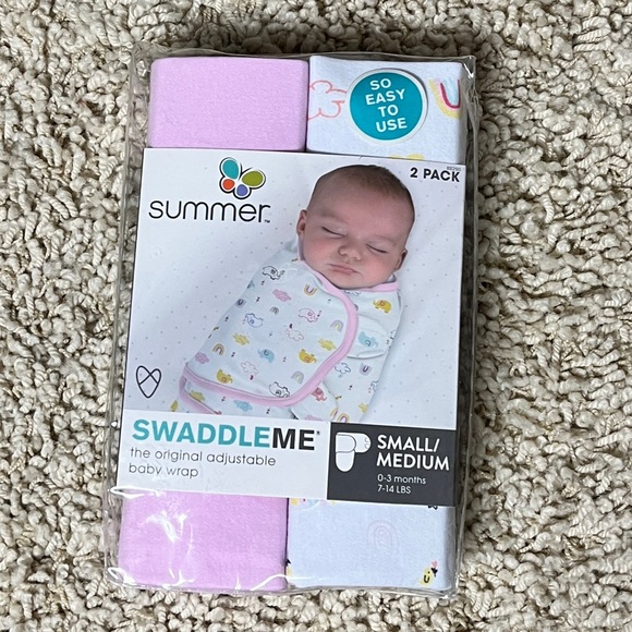 Summer Swaddleme Baby Wrap Small / Medium 0-3 Months 7-14 LBS • 2-Pack - Picture 1 of 5